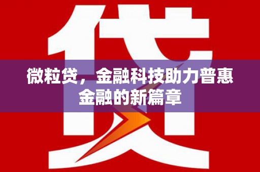 万里微粒贷，金融科技助力普惠金融的新篇章