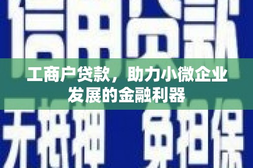 万里工商户贷款，助力小微企业发展的金融利器