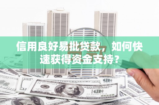 万里信用良好易批贷款，如何快速获得资金支持？