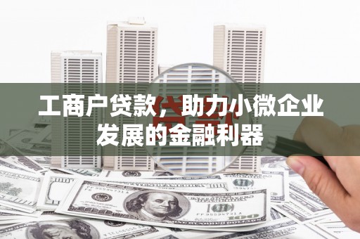 万里工商户贷款，助力小微企业发展的金融利器