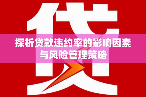 万里探析贷款违约率的影响因素与风险管理策略