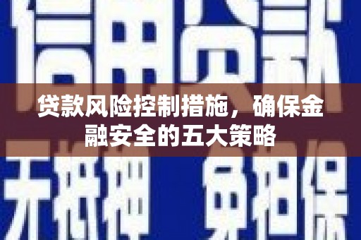 万里贷款风险控制措施，确保金融安全的五大策略