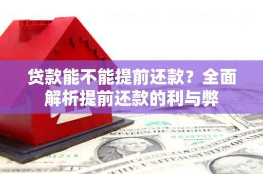 万里贷款能不能提前还款？全面解析提前还款的利与弊