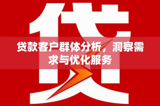 万里贷款客户群体分析，洞察需求与优化服务